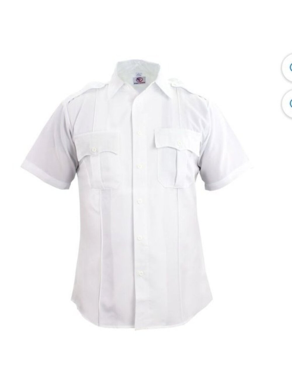 Elbeco Mens White Short Sleeve Uniform Shirt 14.5